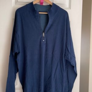 XL reversible blue sweater